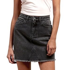 Volcom Black Denim Mini Skirt